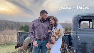Jessica + Dakota | Wedding Highlights | Rustic Sunset