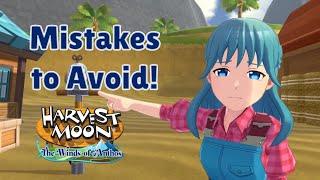 11 Mistakes to Avoid in Harvest Moon Winds of Anthos!