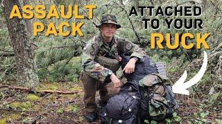 How I attach my assault pack to my ruck.