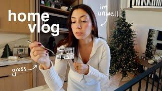 HOME VLOG (i'm sick): grocery haul, making soup & eating weird things