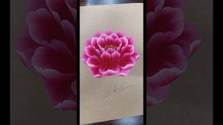 Simple 3D flower painting tutorial for beginners|flower painting ideas#shorts#viral