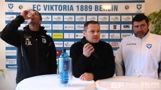 Pressekonferenz - FC Viktoria Berlin gegen 1. FC Magdeburg 0:1 (0:1) - www.sportfotos-md.de