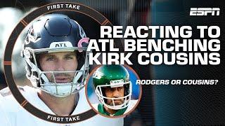 Falcons BENCHING Kirk Cousins for Michael Penix Jr. has Mad Dog & Jeff Saturday SHOCKED | First Take