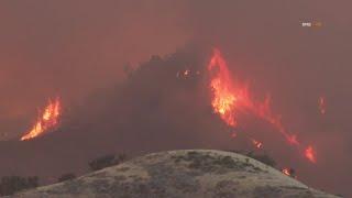 #LakeFire burns in the area of Los Padres National Forest in Santa Barbara County, California. Day 1