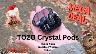 TOZO Crystal Pods. Amazing value and quality Bluetooth Earbuds #tozo #earbuds #gift #giftideas