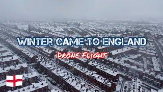 WINTER CAME TO ENGLAND | DRONE FOOTAGE | LEEDS WEST YORKSHIRE