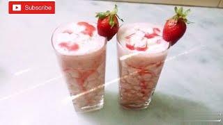 Strawberry ice cream shake|easy homemade ice cream shake recipe by mahimaqsood