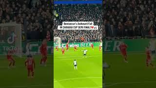 Bentacur's awkward moment in a carabao cup semi final