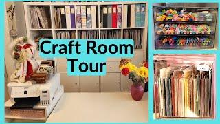 My 2025 Craft Room Tour: (organization ideas on budget)