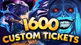 ~1600 Custom Tickets Pulls Mega Compilation | Solo Leveling: Arise