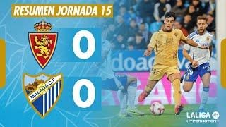 REAL ZARAGOZA 0-0 MÁLAGA CF | RESUMEN JORNADA 15 LALIGA HYPERMOTION