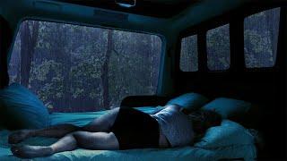 Deep Sleep with rain Sounds On Window Car - Study and Relaxation, Sleep