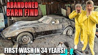 First Wash in 34 Years: BARN FIND Corvette Stingray ft. Robby Layton! | Car Detailing Restoration