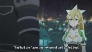 Sword Art Online - Kirito bites Leafa (HD)