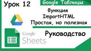 Google таблицы.Что такое ImportHTML. Урок 12.