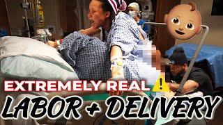 INTENSE 21 HOUR LABOR & DELIVERY!! Induction + RAW & REAL Birth Vlog  @BradAndLex