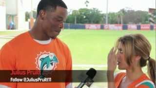 Kavita Channe pumps iron with the Miami Dolphins at training camp...