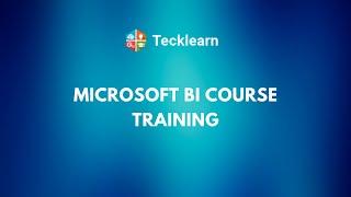 Microsoft BI Course Training