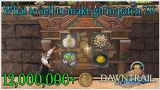 What to sell to make gil in Dawntrail patch 7.0
