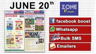 Zone E-Paper || 20 June 2018 || zoneadds.com