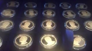 Complete U. S. Mint Proof Presidential Dollar Set