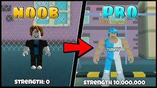 Strongest Player On Leaderboard! 10,000 Strength! Max Size  - Strongman Simulator