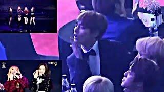 V REACTION TO BLACKPINK/PWF‐BOOMBAYAH/SMA 2017 (TAEHYUNG IN YOUR AREA)