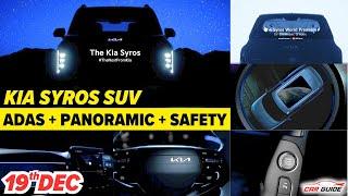 New Kia Syros SUV - Hyundai Creta Rival - Mini Scorpio N - ADAS - Sunroof - Spacious