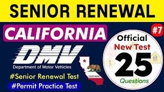 DMV Senior Renewal Test 2024 California | California DMV Senior Written Test #californiadmvtest