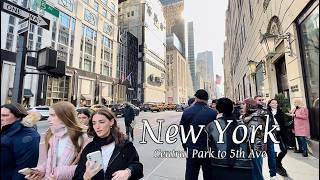 [4K] "NYC Walk Central Park to 5th Ave Rockefeller Center" A chill early spring walk! #nyc #walk