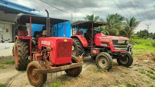 Mahindra Arjun novo 605 S and Mahindra 575 di tractor goes to rotavator performance in plant land