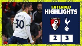 Bentancur seals BRILLIANT comeback win | EXTENDED HIGHLIGHTS | Bournemouth 2-3 Spurs