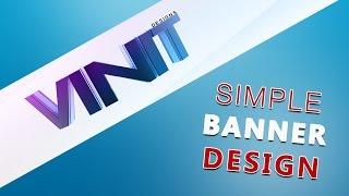 Photoshop Tutorial: Simple 3D Text YouTube Banner Design