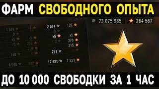 КАК ФАРМИТЬ МНОГО СВОБОДНОГО ОПЫТА ⭐ World of Tanks 10000 свободки в час