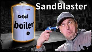 Don't throw away old boiler. Sandblaster from an old boiler. DIY