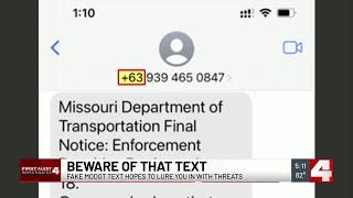 First Alert 4 Investigates: MoDOT text scam hits thousands of phones in the bi-state