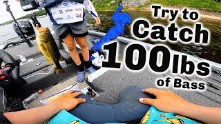 Trying to Catch 100lbs of Bass at Gull Lake! ($13,000 Fishing Prize)