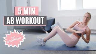 5 MIN AB WORKOUT // BEGINNER | Alexa Anton