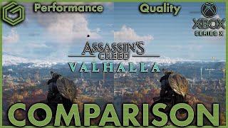 Assassins Creed Valhalla - Xbox Series X - Performance VS Quality Mode