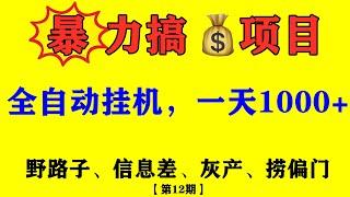 日进1000+，千万别小看这个网赚灰产项目