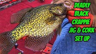 DEADLY BLACK CRAPPIE JIG & CORK SET UP- Catching them shallow