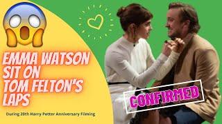 Emma Watson sit on Tom Felton's Laps