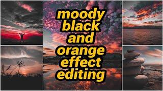 #music #picsart | How to edit moody black and orange effect editing in lightroom | free preset |