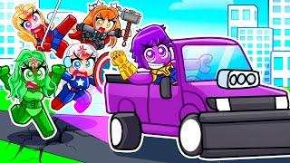 AVENGERS HUNTERS Vs THANOS SPEEDRUNNER In Driving Empire...