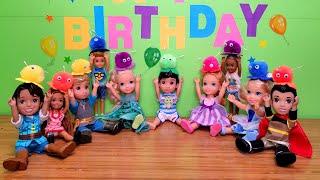 Benjamin's Birthday ! Elsa & Anna toddlers - Barbie - gifts - contest - games - cake