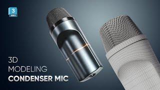 3D Condenser Mic Modeling Tutorial - 3dsmax