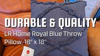 Durable and Quality - LR Home Royal Blue Throw Pillow