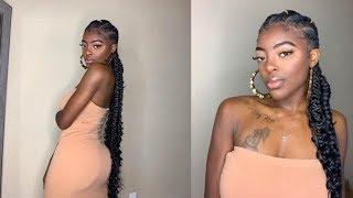 EASY Long Bohemian Feed In Braids ! Protective Style !