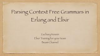 Parsing context-free grammars in Erlang and Elixir