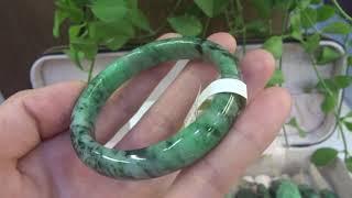 Lô 11 - 15 Chiếc vòng ngọc Jadeite type A màu Lục lý - Sơn thủy - Bảo Linh Thạch